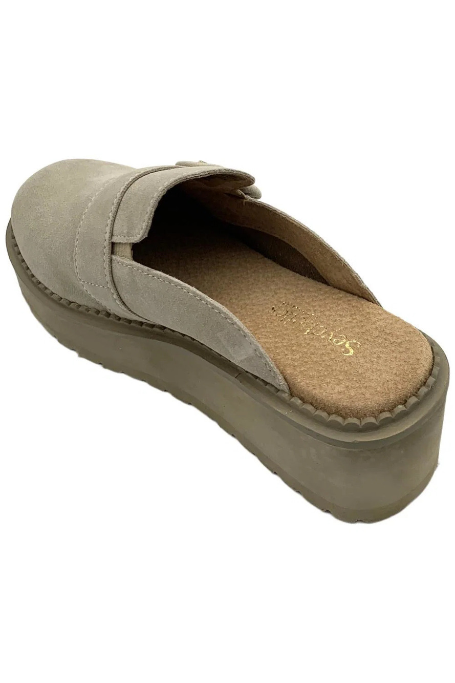 Seychelles Women's Suede Buckle Mules Come Together Sand - Medium - Picture 3 of 3